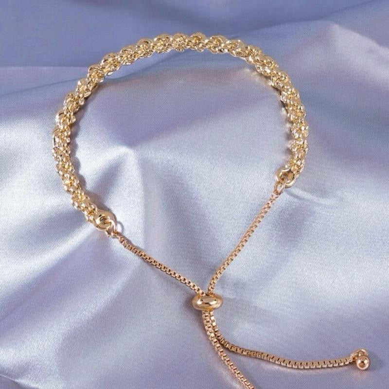 1pc Women's Fashionable Knotted Rope Bracelet Minimalist Design Ideal for Summer Wardrobe Chic Accessory