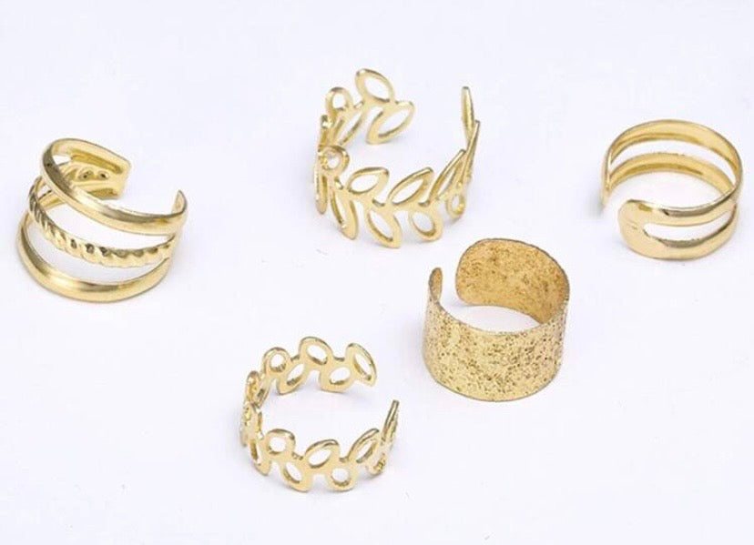5pcs/Set Gold Advanced Bridal Clip Earrings Earrings Women Earrings Set Valentine's Day Accessories