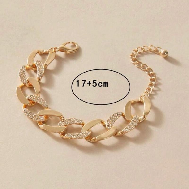 Modern Design Gold Chain Bracelet for Women's Holiday Date Gift Daily Accessory Elegant & Versatile Fashion Accessory