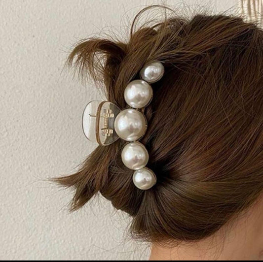 1pc Women's Faux Pearl Decorated Fashion Hair Clip, White Pearl Design Fashion Hair Accessory, Suitable For Women's Wedding Or Daily Hair Decoration, Suitable For Thick Or Thin Hair Elegant Summer, School Supplies, College Autumn/Winter Holiday Outfit Wom