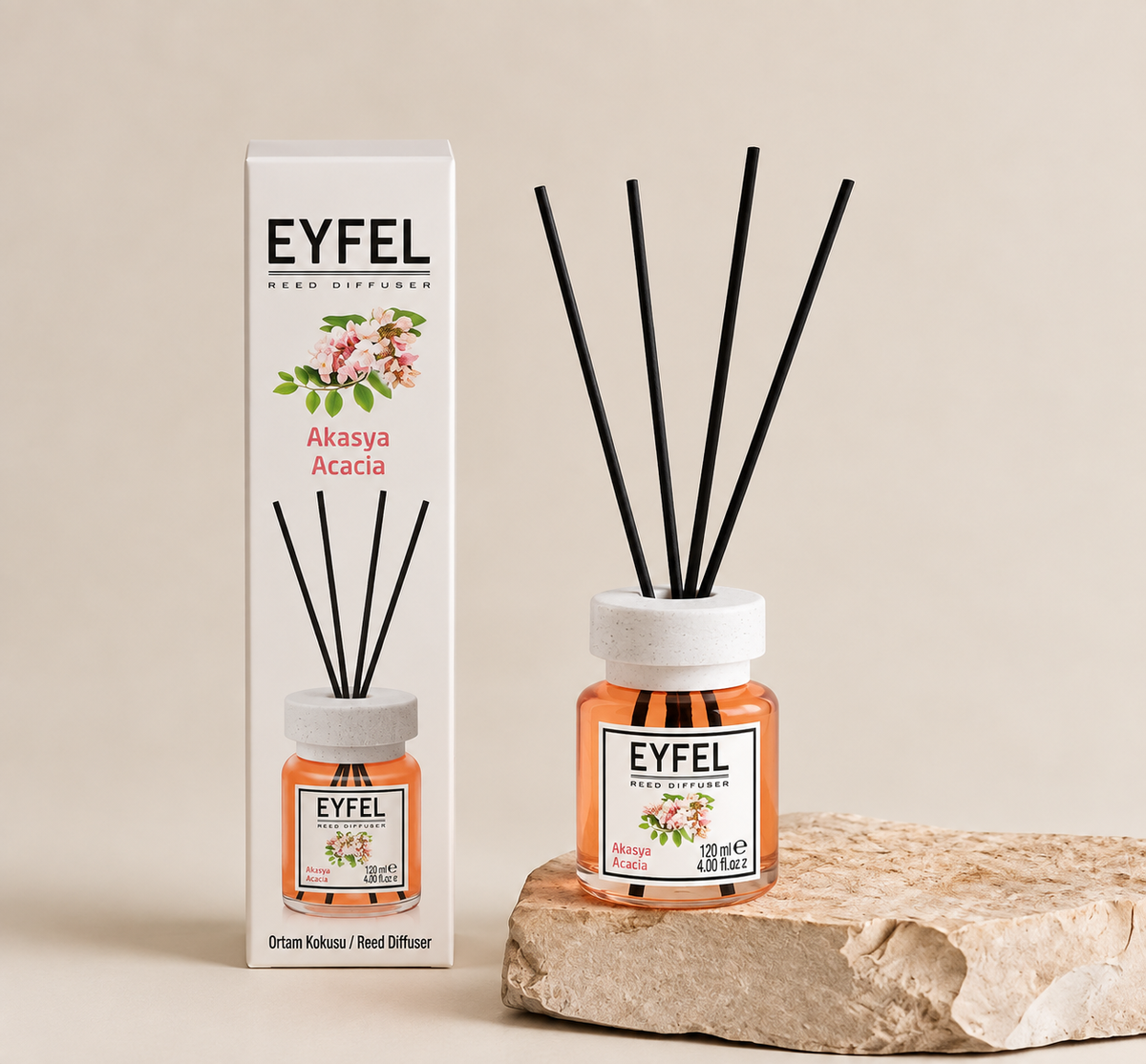 Eyfel Reed Diffuser (4✖️120ml) Acacia