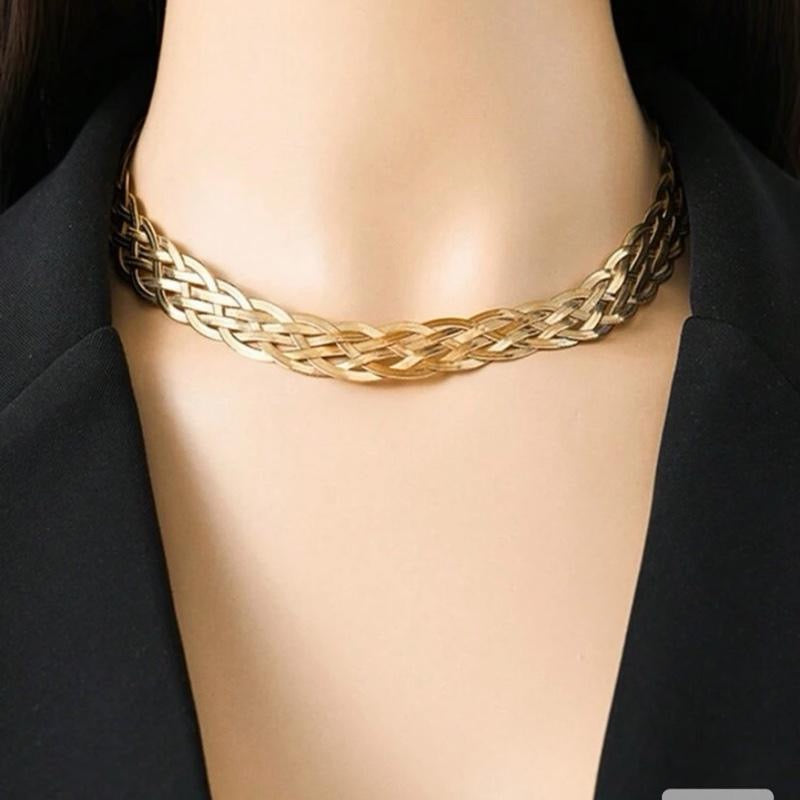 Handmade Multi-Layer Stainless Steel Woven Razor Blade Necklace Unique Personalized Design for Daily Wear & Gifts Ideal for Everyday Use and Thoughtful Presents