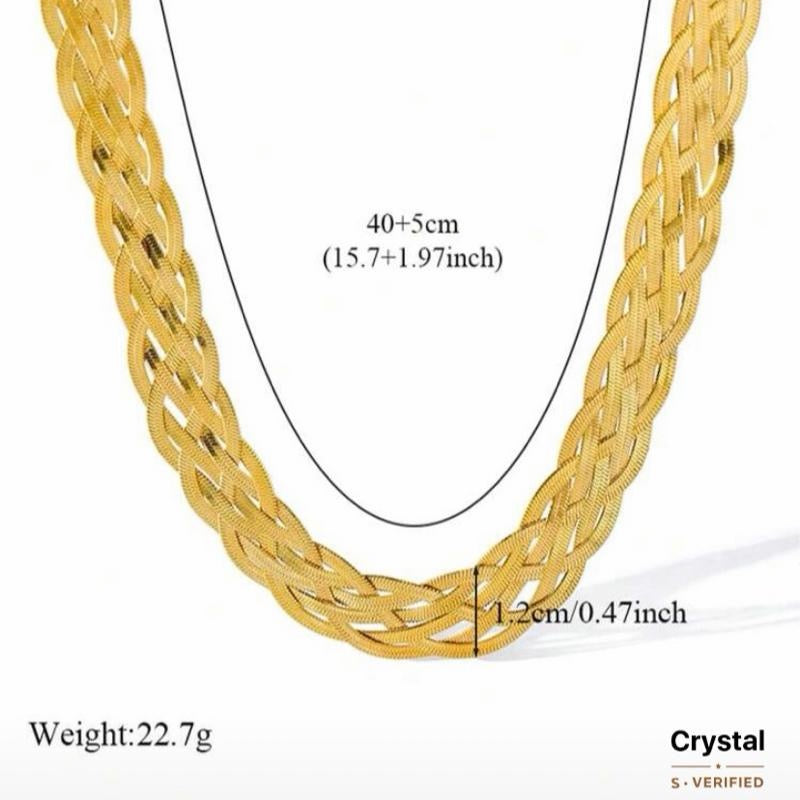 Handmade Multi-Layer Stainless Steel Woven Razor Blade Necklace Unique Personalized Design for Daily Wear & Gifts Ideal for Everyday Use and Thoughtful Presents