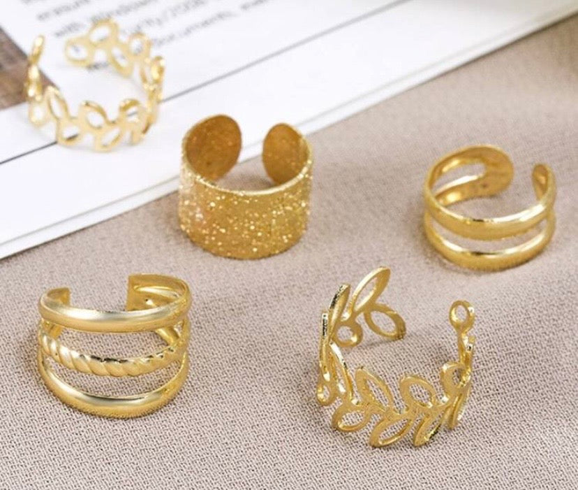 5pcs/Set Gold Advanced Bridal Clip Earrings Earrings Women Earrings Set Valentine's Day Accessories