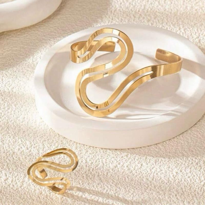 1 Set-Bracelet&Ring /9 chooses Of European & American Style Design Women Ring & Bracelet Set