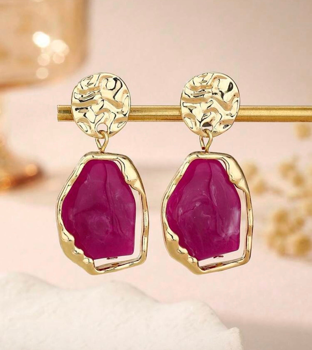 1 Pair /3 color choices Bohemian Luxury Resin Minimalist Classic Versatile Earrings