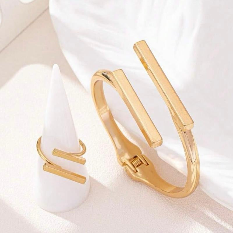 1 Set-Bracelet&Ring /9 chooses Of European & American Style Design Women Ring & Bracelet Set