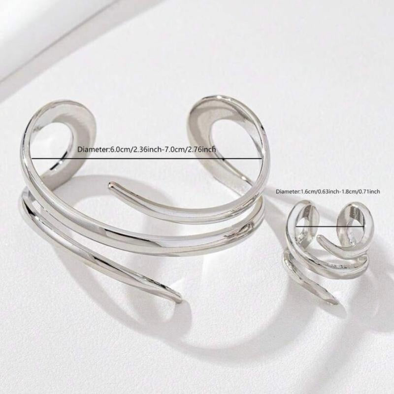 1 Set-Bracelet&Ring /9 chooses Of European & American Style Design Women Ring & Bracelet Set
