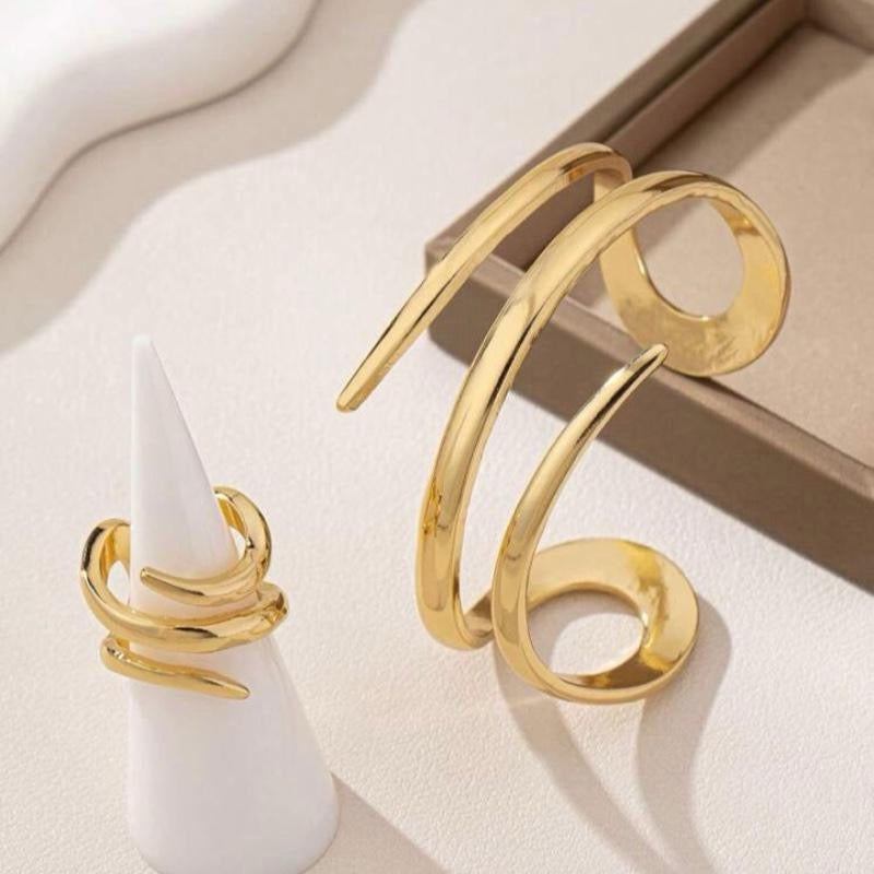 1 Set-Bracelet&Ring /9 chooses Of European & American Style Design Women Ring & Bracelet Set