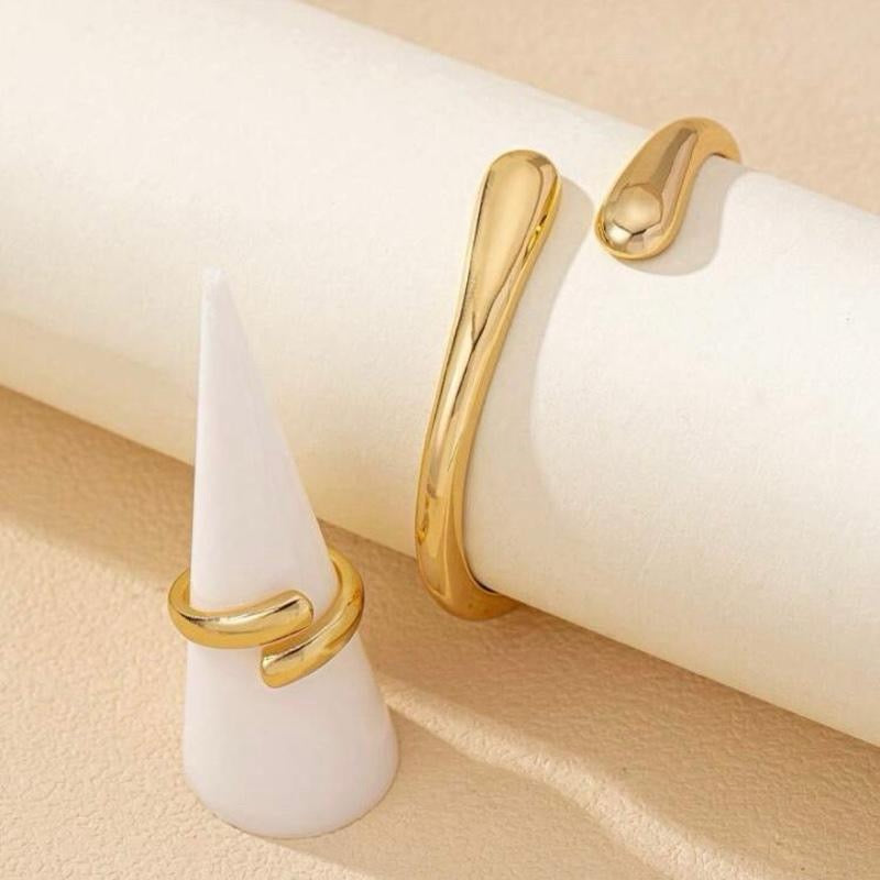 1 Set-Bracelet&Ring /9 chooses Of European & American Style Design Women Ring & Bracelet Set