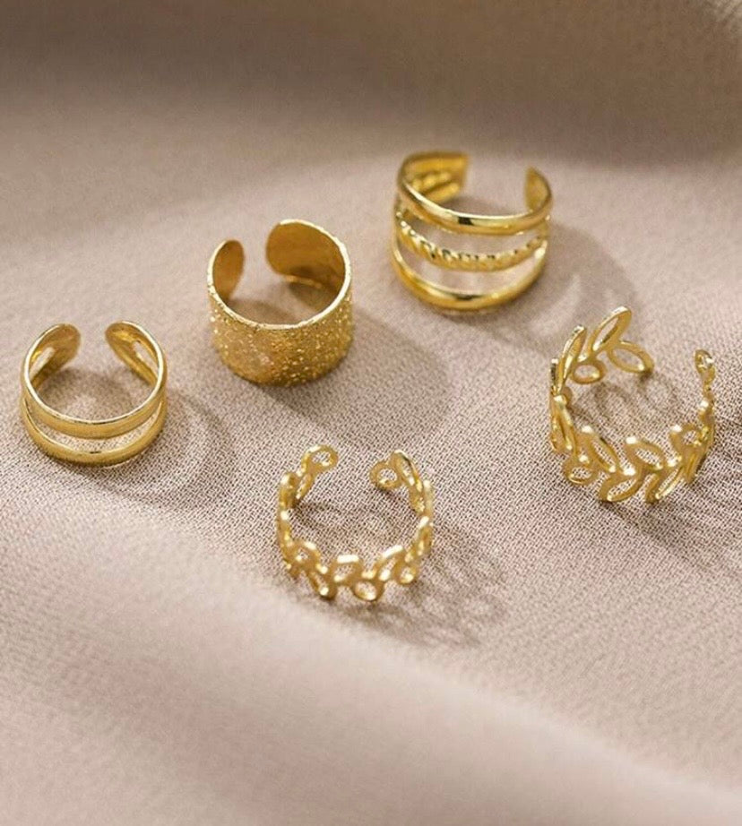 5pcs/Set Gold Advanced Bridal Clip Earrings Earrings Women Earrings Set Valentine's Day Accessories