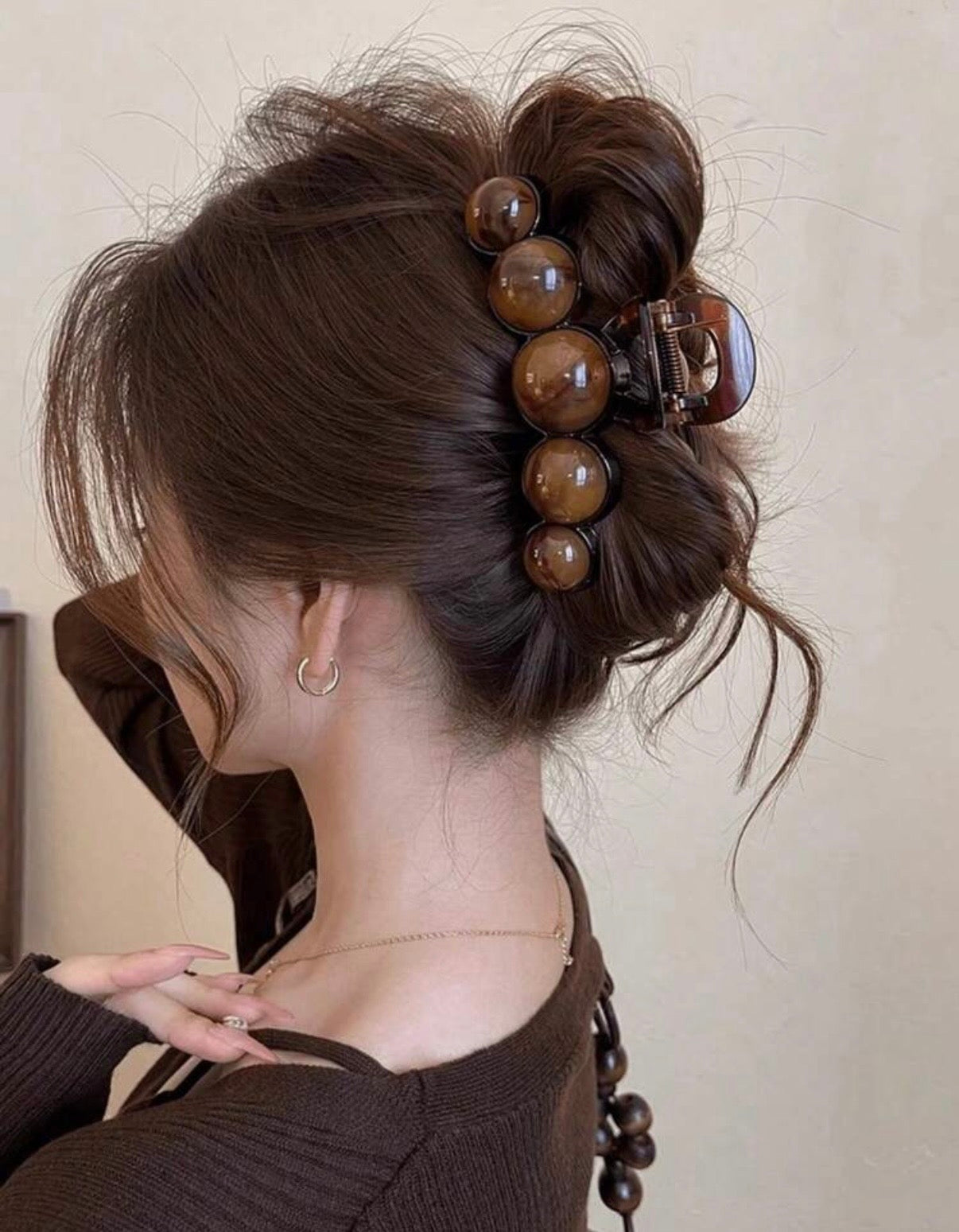 2/1 Fashionable Faux Pearl Simple And Elegant Hair Clips, Multiple Hair Claw, High-End Hair Accessories, Hair Clips For Clothing MatchingLength 11cm