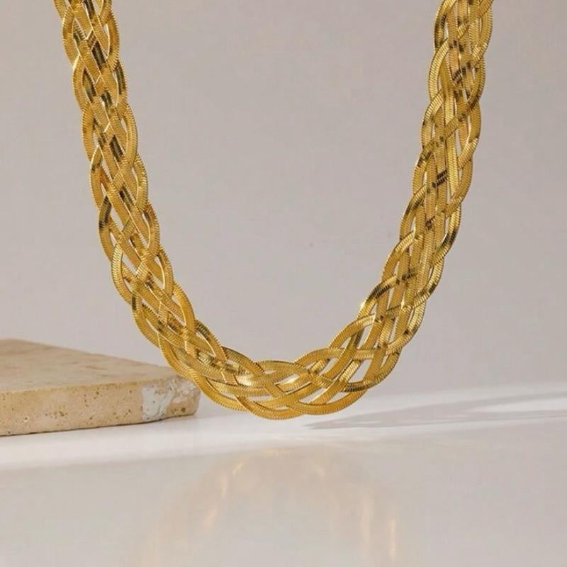 Handmade Multi-Layer Stainless Steel Woven Razor Blade Necklace Unique Personalized Design for Daily Wear & Gifts Ideal for Everyday Use and Thoughtful Presents